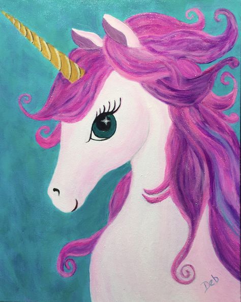 Unicorn Art Painting, Unicorn Painting Canvas, Unicorn Acrylic Painting, Unicorn Paintings, Guitar Art Painting, Painted Unicorn, Unicorn Paint, Unicorn Canvas, Unicorn Painting