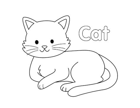 FarmAnimal_ColoringSheets Pets Coloring Pages Free Printable, Cat Printables Free, Pet Animals Worksheets For Kids, Small Cat Drawing, Cat Activities For Preschool, Pet Animals Drawing, Cat Colouring Pages, Pet Coloring Pages, Cat Coloring Pages Free Printable