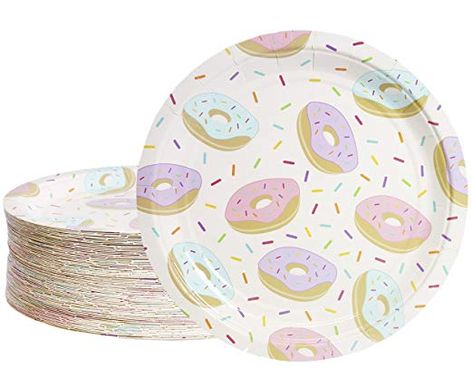 Amazon.com: Disposable Plates - 80-Count Paper Plates, Donut Party Supplies for Appetizer, Lunch, Dinner, and Dessert, Kids Birthdays, 9 inches in Diameter: Gateway Donut Party Supplies, Donut Party Decorations, Donut Theme Party, Donut Themed Birthday Party, Plastic Party Plates, Transportation Birthday, Boy Birthday Decorations, Donut Birthday Parties, Donut Party