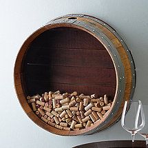 Wine Barrel Wall, Barrel Ideas, Barrel Projects, Wine Barrel Furniture, Barrel Furniture, Wine Craft, Wine Cork Crafts, Wine Wall, Wine Decor