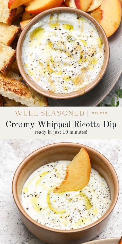 Whipped Lemon Ricotta Dip, Ricotta Uses, Lemon Ricotta Dip, Ricotta Dip With Honey, Whipped Ricotta With Honey, Whipped Ricotta Dip, Whipped Ricotta Recipe, Lemon Dip, Food Essentials