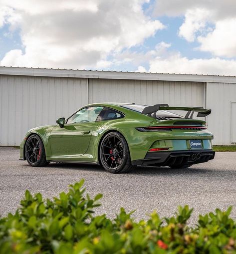 Porsche General on Instagram: “Olive Green Porsche 992 GT3 what do you think of this colour? Photo: @championporsche Our shop: Elfer-Blog.com #porsche #porsche992…” Olive Green Porsche, Porsche Wallpaper, Green Porsche, Olive Green Wallpaper, Porsche Gt, Datsun Car, Vision Board Pictures, Porsche Gt3, Kid Friendly Travel Destinations