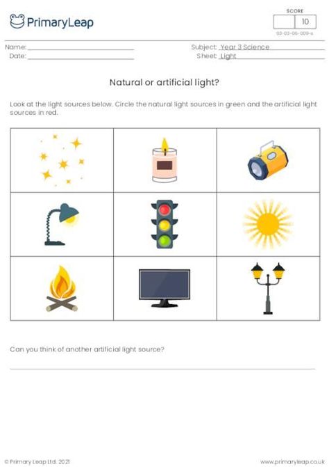 This year 3 science activity asks students to circle the natural light sources in green and the artificial light sources in red. There are 9 colourful images included on the page. Kids Learning Charts, Science Light, Natural Sources Of Light, Parts Of The Eye, Creative Kids Crafts, Light Activities, Science Activity, Primary Teaching, Clock For Kids