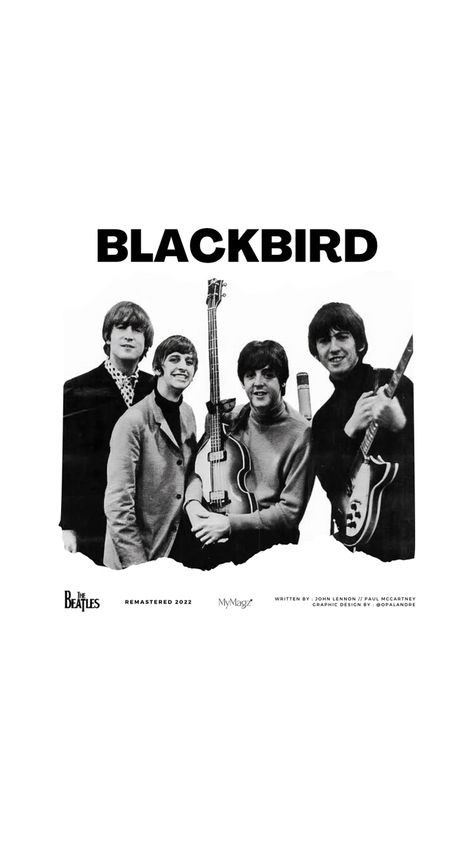 The Beatles Blackbird, Blackbird Beatles, Beatles Blackbird, Blackbird Song, Blackbird Singing, Beatles Poster, Beatles Albums, Dead Of Night, John Lennon Paul Mccartney