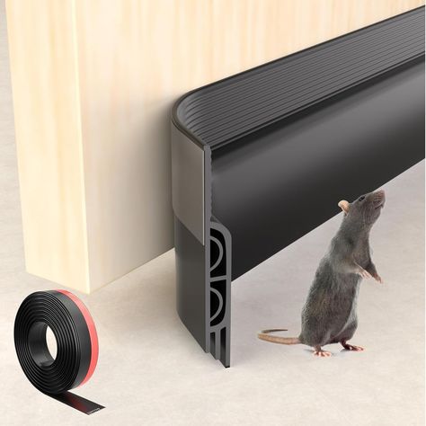 39 Inch Under Door Bottom Seal Strip Stopper Draft Soundproof Guard Blocker Tape   Product Detail Size: 2"W x 39" L,seal the gap of 0 to 1 inch,please measure the gap before purchase.Color:Black/White/Brown,choose the color according to your need(Note:Low temperature will affect the adhesive, we recommend to heat the adhesive for 2 minutes by Hair Dryer before installation for a better performance) Save Your Money:The door draft stopper is the most efficient solution to prevent the heat and cold from escaping during winter and summer,make your room more efficient in cooling or heating, save electricity and money Noise Reduction:The door draft stoppers for bottom of door designed by special structural,stop the noise, keep your room cozy and quiet!Improve your room environment Wide Applicati Cuban House, Under Door Draft Stopper, Door Draught Excluder, Garage Security, Door Draft Blocker, Garage Door Seal, Frameless Sliding Doors, Draft Blocker, Door Draft Stopper