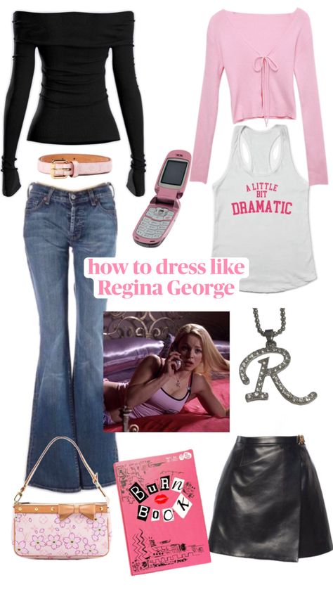 2000s Iconic Outfits, Regina George Halloween Costume, 2000s Costume, Mean Girls Costume, Mean Girls Halloween, Mean Girls Outfits, Fashion Costume Halloween, Bratz Doll Outfits, Outfits 2000s