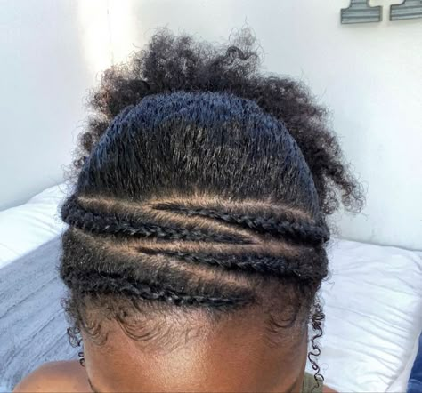 Cornrow 4c Natural Hairstyles, Puff With Braids Natural Hair, Natural 4c Braided Hairstyles, Cornrows Puff, Braided Puff Natural Hair Cornrows, Cornrows Into A Puff, Cornrows With Afro Puff, Cornrow Puff, How To Cornrow Hair Step By Step