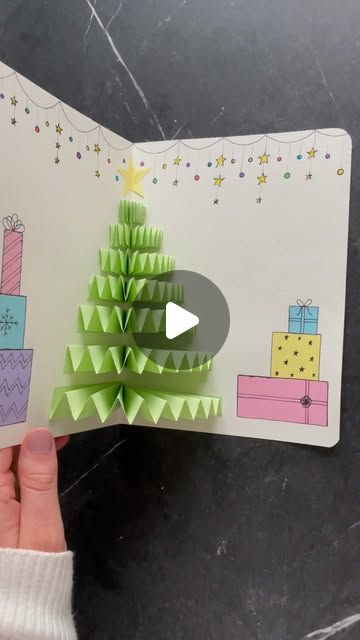 Felicia 🦋 on Instagram: "3D Christmas Card 🎄💌 
.
.
.
#craftideas #christmas #handmadecard #christmascard #diycard #diyideas #dollartreediy #tutorial #reels #explorepage✨ #craftsofinstagram #christmasinspo #christmasdiy #christmasgiftideas #handmadecards" Diy Christmas Cards 3d, Xmas Cards Kids, 3d Cards Diy, Origami Xmas, 3d Christmas Tree Card, 3d Christmas Card, Pop Up Christmas Cards, Christmas Card Tutorials, 3d Christmas Cards