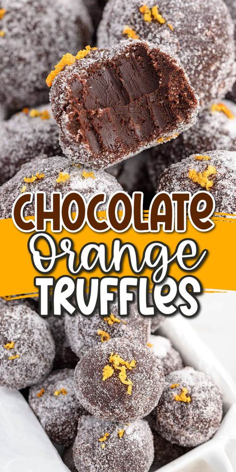 Orange Truffles Recipe, Chocolate Orange Truffles, Orange Truffles, Orange Filling, Truffle Recipe Easy, Easy Truffles, Orange Dessert, Chocolate And Orange, Orange Baking