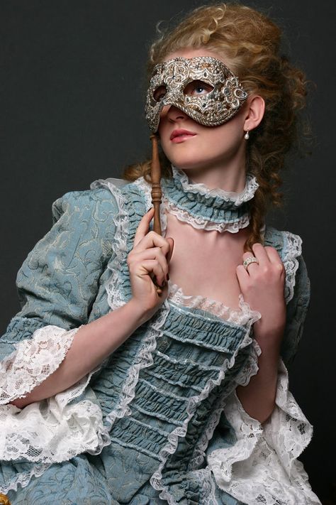 Victorian Masquerade, Princess Couture, Rococo Baroque, Crystal Mask, Masquerade Ball Masks, 1700 Fashion, Behind The Mask, 18th Century Costume, 18th Century Clothing