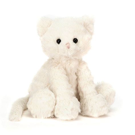 This is Jellycat's Fuddlewuddle Kitty Tiny, coming in the same cream, characteristic Fuddlewuddle, rippled, super soft fur along with a little pink nose, long tail and absolutely irresistible cute looks, sure to be another treat for kitty fans everywhere. Jellycat Toys, Jellycat Stuffed Animals, Kitty Baby, Stuffed Animal Cat, Teddy Bear Stuffed Animal, Cute Stuffed Animals, Natural Baby, Pretty Cats, 귀여운 동물