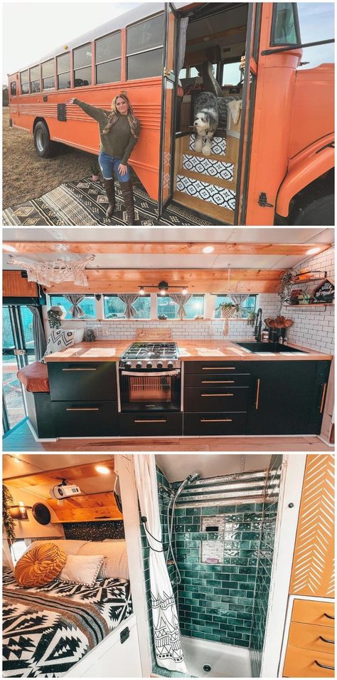 Converted School Bus Family, Bus Build Layout, Skoolie Closet, Bus Living Interiors, Living In A Bus, Bus Renovation, Skoolie Ideas, Bus Remodel, Bus Build