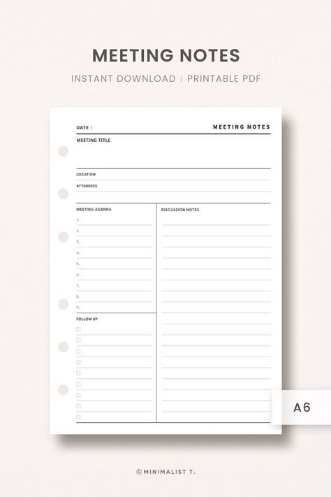 #Organisation #Meeting_Management #School_Tricks #Meeting_Notes_Template Meeting Management, School Tricks, Meeting Notes Template, Meeting Minutes, Planner Minimal, Homework Planner, Meeting Agenda Template, Goals Template, Meeting Agenda