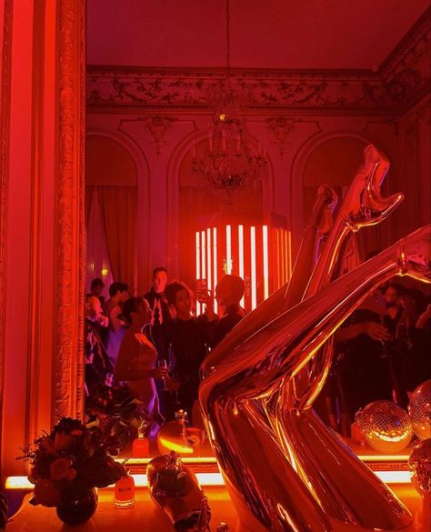 Private Party Aesthetic, Berlin Nightclub, Red Aestethic, Wedding Manifestation, Saltburn Aesthetic, Saltburn Party, Nightclub Aesthetic, Hotel Party, Studio 54