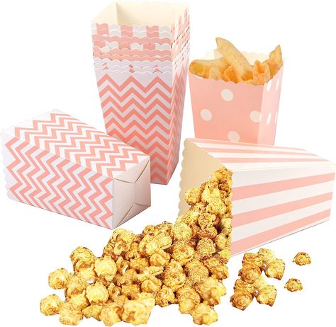 Cardboard Candy Container, Reusable Popcorn Bucket, Popcorn Holder, Popcorn Favor Boxes for Popcorn Sweet Candy Party Movie Night Birthday (Pink) Movie Theater Night, Popcorn Tins, Cute Popcorn, Popcorn Holder, Popcorn Favors, Movie Themed Party, Popcorn Boxes, Popcorn Party, Kids Birthday Party Decoration