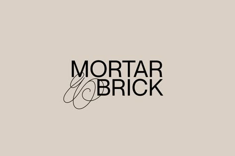 Mortar&Brick on Behance Serif Logo, Brand Color Palette, Branding Materials, Identity Logo, Modern Logo, Brand Colors, Identity Design, Graphic Design Art, Logo Inspiration