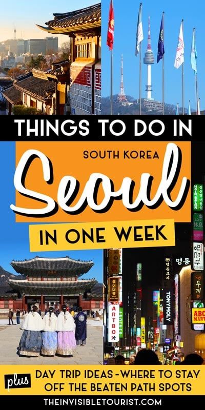 What to do in Seoul? This 7 days in Seoul itinerary covers historical, modern and cultural things to do in Seoul, day trips from Seoul, where to stay and more. Packed with insider tips to help you make the most of your Seoul trip! The Invisible Tourist Singapore With Kids, Seoul Itinerary, Tokyo With Kids, Japan With Kids, Things To Do In Seoul, Seoul Korea Travel, East Asia Travel, Asia Travel Destinations, Travel Equipment