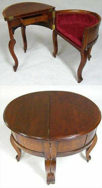 From the 1800's Unusual Furniture, Survival Ideas, Desk And Chair, Victorian Furniture, Funky Furniture, Beautiful Furniture, Design Case, Unique Furniture, Hedges