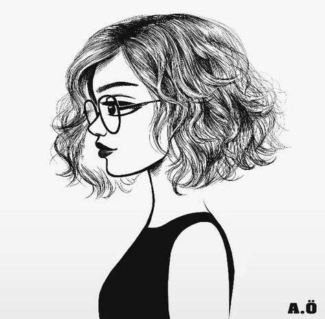 girl with a wavy bob and glasses Cassandra Calin, C Cassandra, White Drawing, Disegni Artistici, Pencil Portrait, Things To Draw, Drawing Tutorials, Fashion Illustrations, Girl Drawing