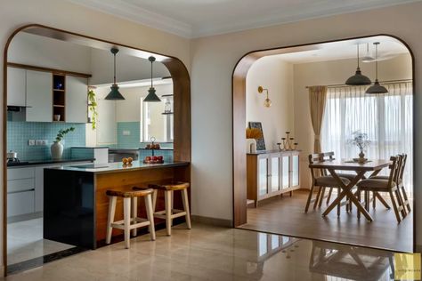 Warm Home Aesthetic, Functional Planning, The Architects Diary, Open Dining Room, Warm Home, House Interior Design, Indian Home, Home Aesthetic, Open Kitchen