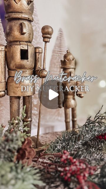 That Creative Ginger | Retail + Reviews on Instagram: "Welp I’ve came to the conclusion… 🤔 

This is by far my favorite holiday DIY I’ve done thus far! These wooden nutcrackers were on a killer sale at @joann_stores and I could not pass up the chance to add nutcrackers in my decor! 

This is definitely the definition of LOOK for LESS! All it took to make these are just 4 items spray paint, acrylic metallic gold paint, paint brush, and your choice of unfinished wood nutcracker! Hobby lobby + Joann’s both carry them! After the holidays they will also be on MAJOR sale!! 

What do you guys think of these? 🤩

#nutcracker #brass #joannfabrics #diycrafts #homedecoration #holiday #obsessed 

Holiday Nutcracker DIY crafts Home Sweet Home I love Christmas Brass Decor" Diy Christmas Nutcracker Decorations, Spray Painted Nutcracker Diy, Repainting Nutcrackers, Painting Wooden Nutcrackers, Spray Paint Nutcracker, Repaint Nutcracker, Wood Nutcracker Painting Ideas, How To Decorate With Nutcrackers, Painted Nutcracker Diy Wood