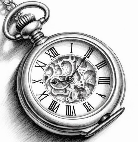 Two Clocks Tattoo Design, Pocket Watch Tattoo For Men, Clock Tattoo Designs, Pocket Watch Tattoo Design, Locket Tattoos, Pocket Watch Tattoos, Watch Tattoo, Clock Tattoo Design, Pocket Watch Tattoo