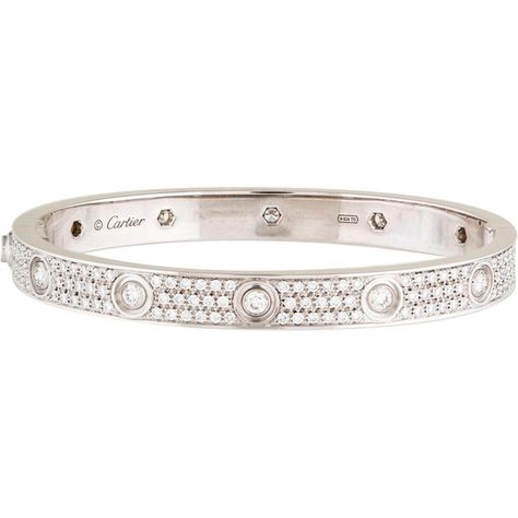 Silver Cartier Bracelet, Cartier Love Bracelet Diamond, Bracelets Cartier, Cartier Diamond Bracelet, Cartier Bangle, Cartier Jewellery, Jewelry Cartier, Cartier Diamond, Dope Jewelry Accessories