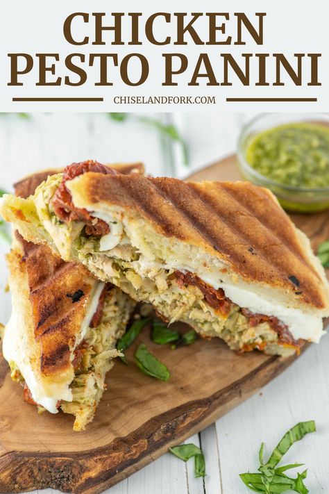 Best Panini Recipes, Panini Press Recipes, Chicken With Pesto, Chicken Pesto Panini, Pesto Panini, Panini Recipe, Sandwiches Recipes, Pesto Sandwich, Best Sandwich Recipes