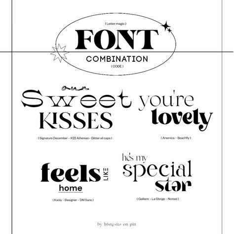 ♡ font combination editing help resources Graphic Design Fonts Dafont, Fonts For Editing Dafont, Aesthetic Font In Canva, Cute Font Combinations, Cute Fonts Aesthetic, Cute Canva Font Combinations, Canva Font Combinations For Poster, Dafont Fonts Aesthetic Combination, Fun Font Combinations