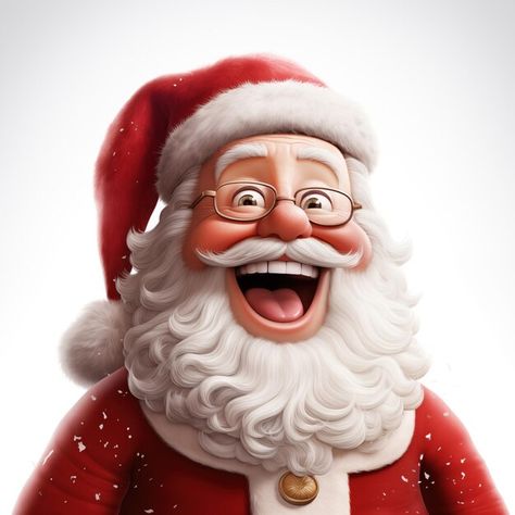 Photo 3d character santa claus smiling b... | Premium Photo #Freepik #photo 3d Santa Claus, Blank Background, Premium Photo, Santa Claus