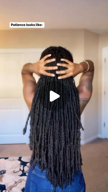 six | locs & 5D talks on Instagram: "Grow with your locs✨  🛍️Shop Organic Loc Products @neternaturals 🌿  #locs #locstyles #starterlocs #loclife #locqueens #locnation #loclovin #loclove #locsstyles #dreadlocks #dreadlock #dreadlockstyles #locjourney #longlocs #starterlocstyles #longlocstyles #naturalhaircommunity #dreadlocs" Long Dreadlocks Styles For Women Black, 200 Locs, 50 Locs, Loc Products, Long Loc Styles, Long Locs, Starter Locs, Dreadlock Styles, Natural Hair Community