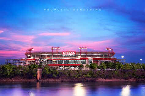 Nissan Stadium Nashville, Jacksonville Jaguars Stadium, Titans Aesthetic, Tn Titans, Nashville Downtown, Cumberland River, Nfl Stadiums, Tennessee State University, Tennessee State