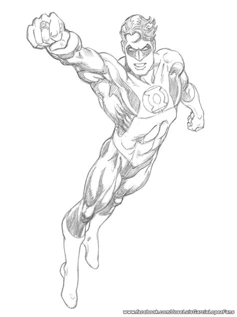 Garcia Lopez, Art Skills, Green Lantern, Justice League, Dc Comics, Lanterns, Humanoid Sketch, Comics, Green