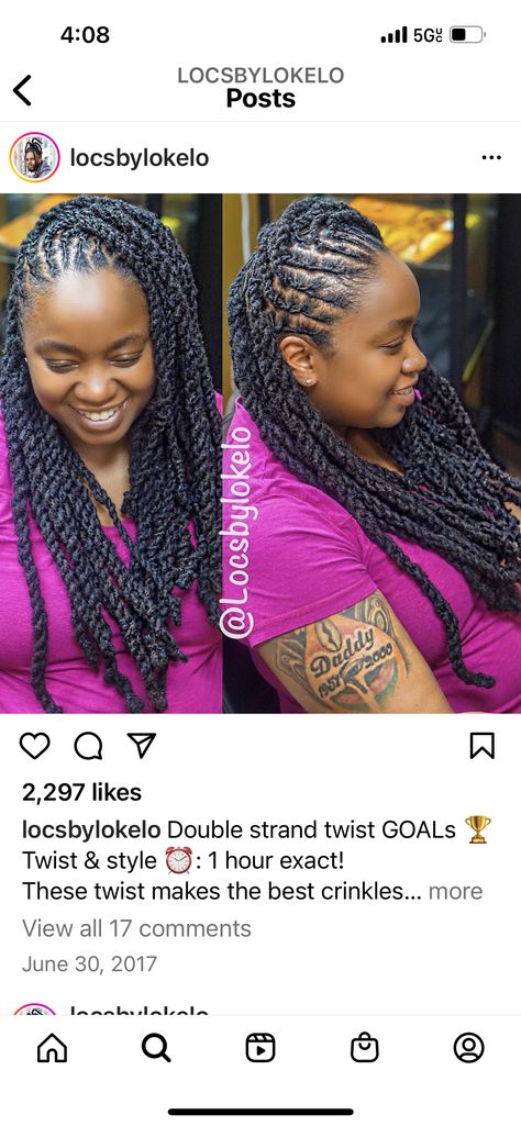 Double Strand Twist Locs, Double Twist Loc Styles, Two Strand Twist Loc Styles, Loc Two Strand Twist Styles, Twist Loc Styles, Loc Twists, Two Strand Twist Locs, Double Strand Twist, Twist Locs