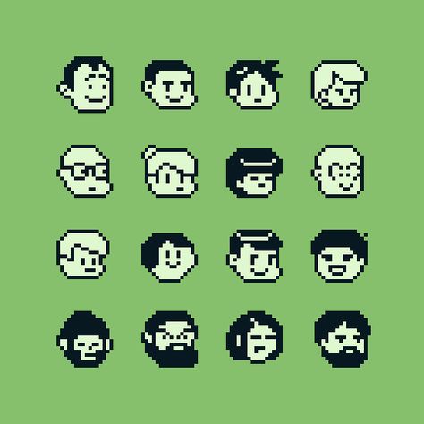 8 Bit Game Design, 8 Bit Character Design, 16 Bit Characters, 8 Bit Design, 8 Bit Animation, 8bit Characters, Pixel Art Person, Pixel Art Face, Pixel Person