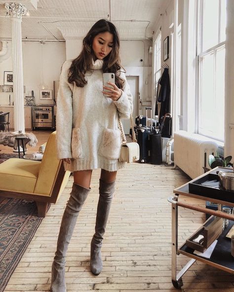 Sunday style inspo ❤️❤️❤️❤️ | @claudia.cheng 5050 Boots, Stuart Weitzman Lowland, Stuart Weitzman Highland, Above Knee Boots, Stuart Weitzman 5050, Blue Suede Boots, Navy Boots, Sunday Style, Stuart Weitzman Boots