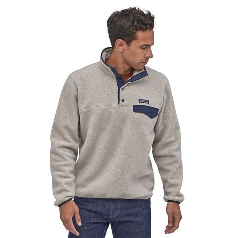 M's Lightweight Synchilla® Snap-T® Pullover, Patagonia Style, Patagonia Fleece, Patagonia Jacket, Pull Sweat, Outdoor Wear, Pullover Men, Modern Outdoor, Outdoor Apparel, Outdoor Outfit