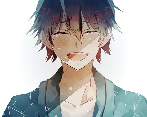 Manga Smile, Anime Boy Smile, Anime Smile, Art Manga, Anime Drawings Boy, Art Anime, Dark Anime, Anime Kawaii, Cute Anime Guys