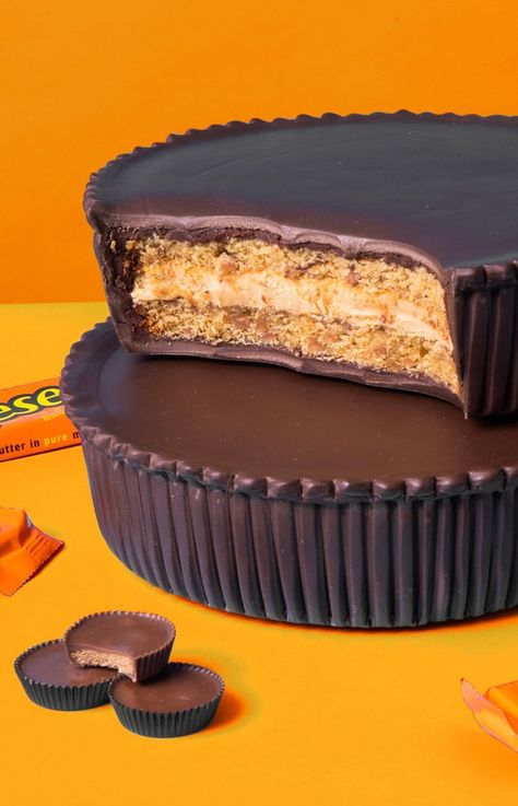 Yolanda Gampp on Instagram: “Who wants a GIANT REESE’S cup? You do. We do. Your neighbor does. Your teacher does. Your best friend does. Literally, everyone does! 🧡🤎 We…” Yolanda Gampp, Peanut Butter Cake, Cake Artist, Desserts Cake, Peanut Butter Filling, Homemade Peanut Butter, Reeses Peanut Butter Cups, Reeses Peanut Butter, Chocolate Fondant