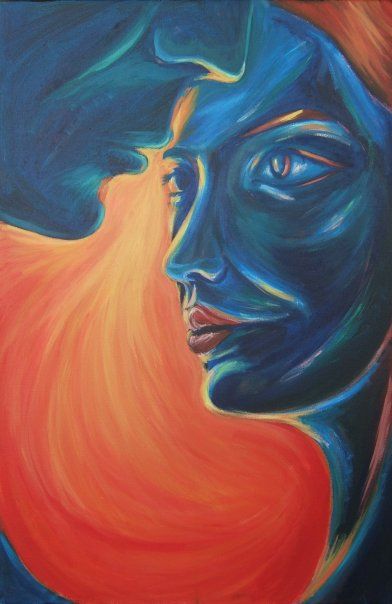 Warm and cold Cool And Warm Color Painting, Cool And Warm Colours Paintings, Warm And Cold Colours, Contrast Art, Warm And Cool Colors, Blue And Orange, Art Activities, Color Theory, Cool Drawings