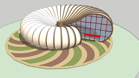 SPIRAL SHELL STRUCTURE | 3D Warehouse Shell Architecture Concept, Shell Structure Architecture, Lip Makeup Ideas, Biomimicry Architecture, Folding Architecture, Shell Structure, Architecture Design Process, Concept Models Architecture, Pavilion Architecture