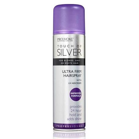 image Best Hairspray For Gray Hair, Grey And White Hair, Best Hairspray, Grey Hair Care, Grey Hair Over 50, Makeup Tips For Older Women, Grey White Hair, Hair Advice, Hairstyles Over 50