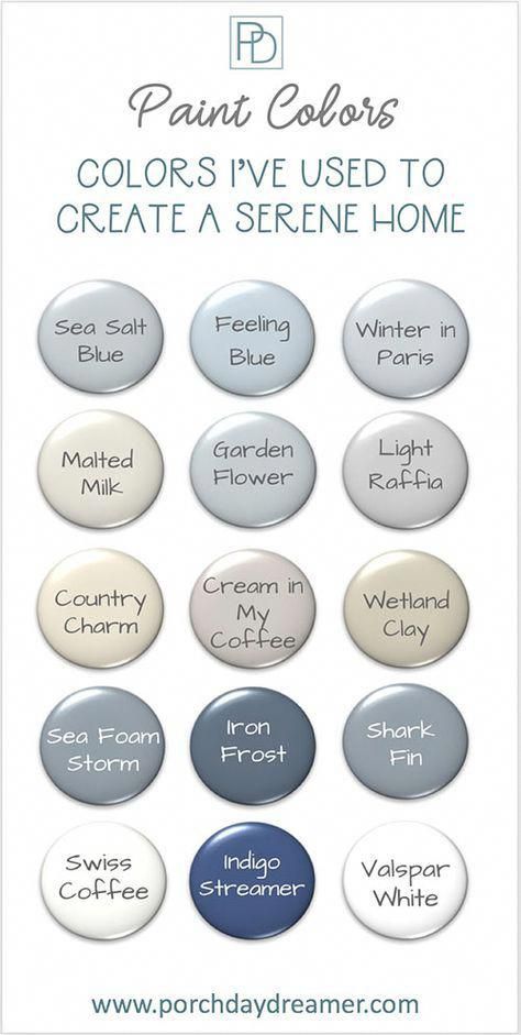 Interior Paint Colors Schemes, Deco Marine, Farmhouse Paint Colors, Farmhouse Paint, Paint Color Schemes, Coastal Colors, Decor Pictures, Room Paint Colors, Interior Paint Colors