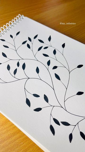 @nick.tunes.01 on Instagram: "🌿Simple Leaf Pattern Design 🌿" Doodle Leaf Art, Leaf Sketch Simple, Aesthetic Leaves Drawing, Leaves Drawing Simple, Simple Leaf Painting, Leaf Doodle Art, Simple Patterns To Draw, Leaf Drawing Simple, Simple Leaf Drawing