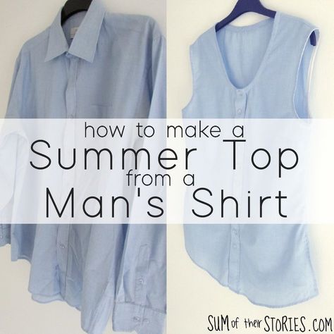 How to sew a simple top from a men's button down shirt — Sum of their Stories Craft Blog Upcycle Mens Dress Shirt, Boxy Tee Pattern, Recycled Mens Shirt, Shirt Upcycle, Celtic Quilt, Mens Shirt Refashion, Summer Top Pattern, Upcycle Clothing, Sewing And Embroidery