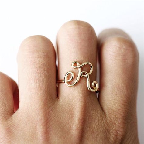 Silver Initial Ring, Letter Rings, Gold Initial Ring, Bridesmaid Rings, Ring Female, Silver Rings With Stones, Name Ring, Initial Name, Letter Ring