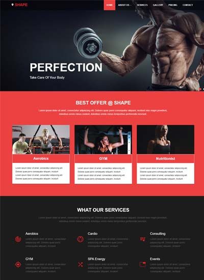 Free Fitness Website Template Design Sites, Fitness Website, Sports Website, Bootstrap Template, Free Website Templates, Simple Website, Take Care Of Your Body, Healthy Eating For Kids, Kids Diet