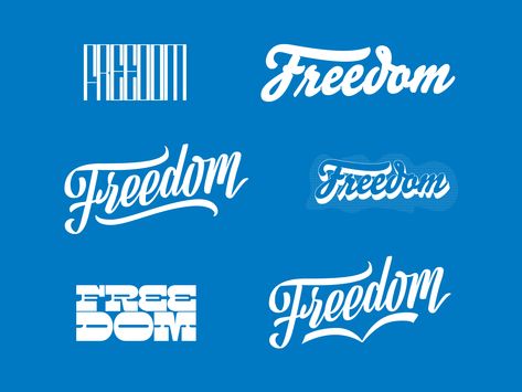 Freedom Type Exploration by Grant Willingham  #dribbble #design #typography #lettering #dribbblers Freedom Logo, Green Jobs, Custom Type, Adobe Illustrator Design, Copperplate Calligraphy, Typography Lettering, Lettering Typography, Design Typography, Casino Slots