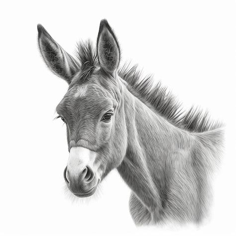 Photo pencil sketch cute donkey animal d... | Premium Photo #Freepik #photo #cartoon-sketch #cartoon-drawing #animal-drawing #sketch Donkey Sketch, Draw Donkey, Drawing Donkey, Cute Donkey Drawing Art, Donkey Animal, Donkey Drawing, Sketch Cute, Donkey Art, Sketch Cartoon