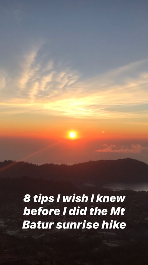 8 tips for the Mt Batur sunrise hike Mount Batur Sunrise Hike, Mt Batur Sunrise Trek, Mount Batur, Mt Batur, Sunrise Hike, Hike Photography, Sunrise Pictures, Hiking Sticks, I Wish I Knew